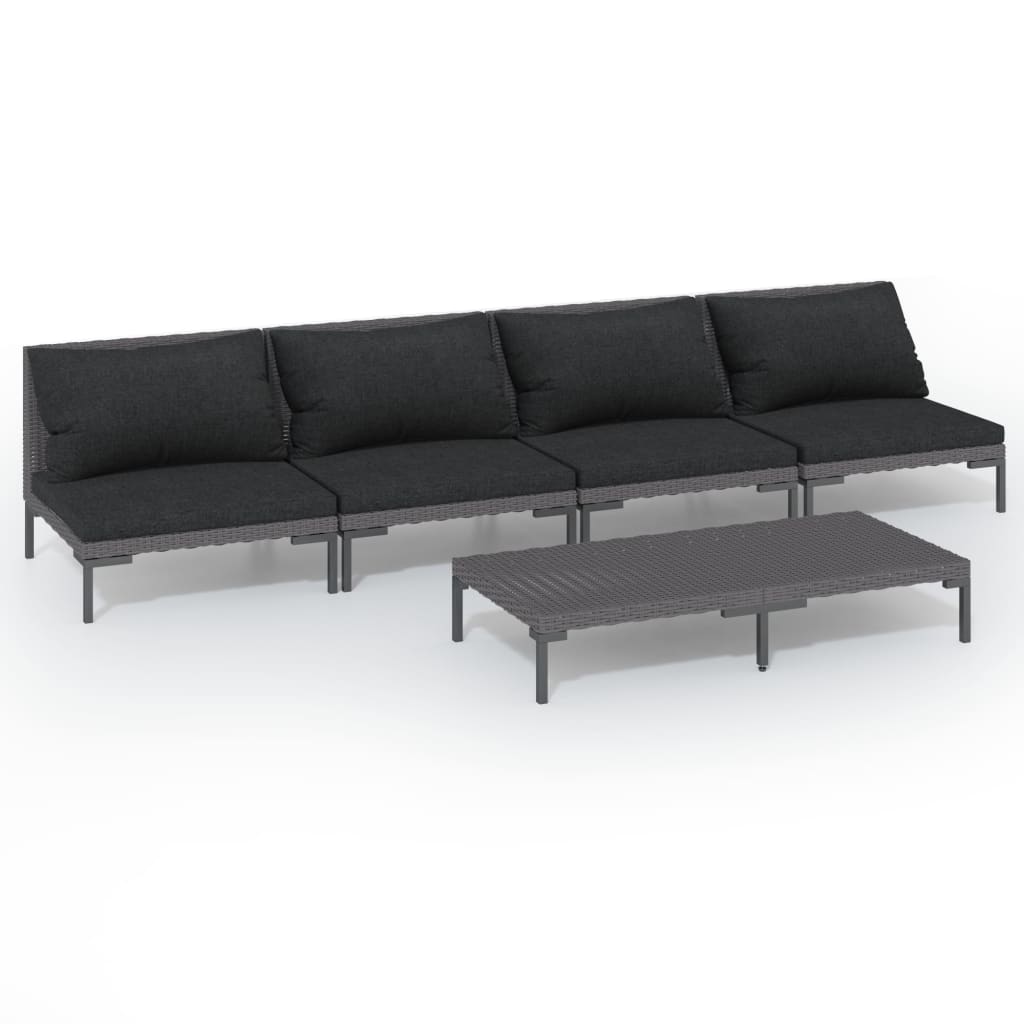 Garden Lounge Set Dark Grey