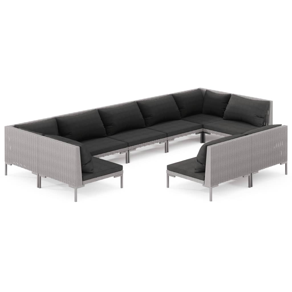 Garden Lounge Set Dark Grey