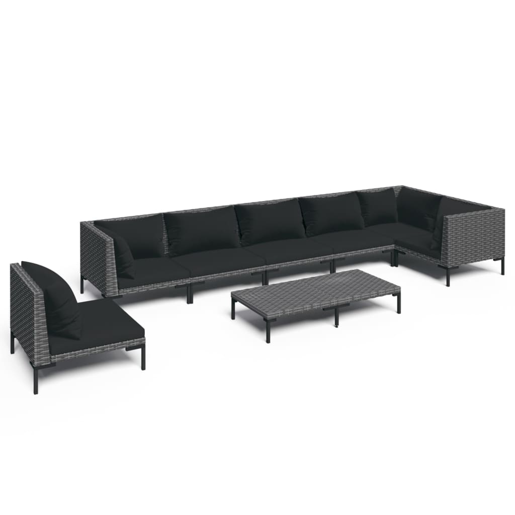 Garden Lounge Set Dark Grey