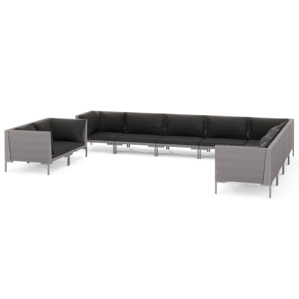 Garden Lounge Set Dark Grey
