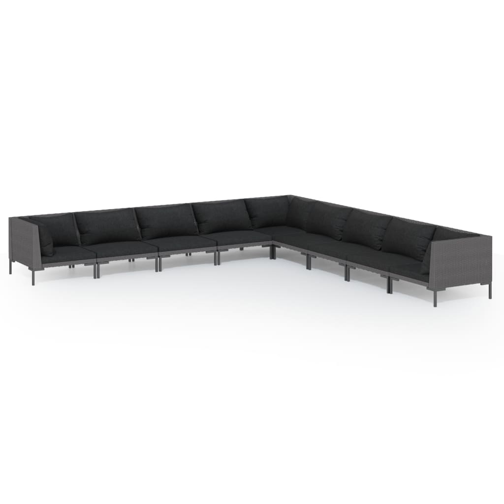 Garden Lounge Set Dark grey