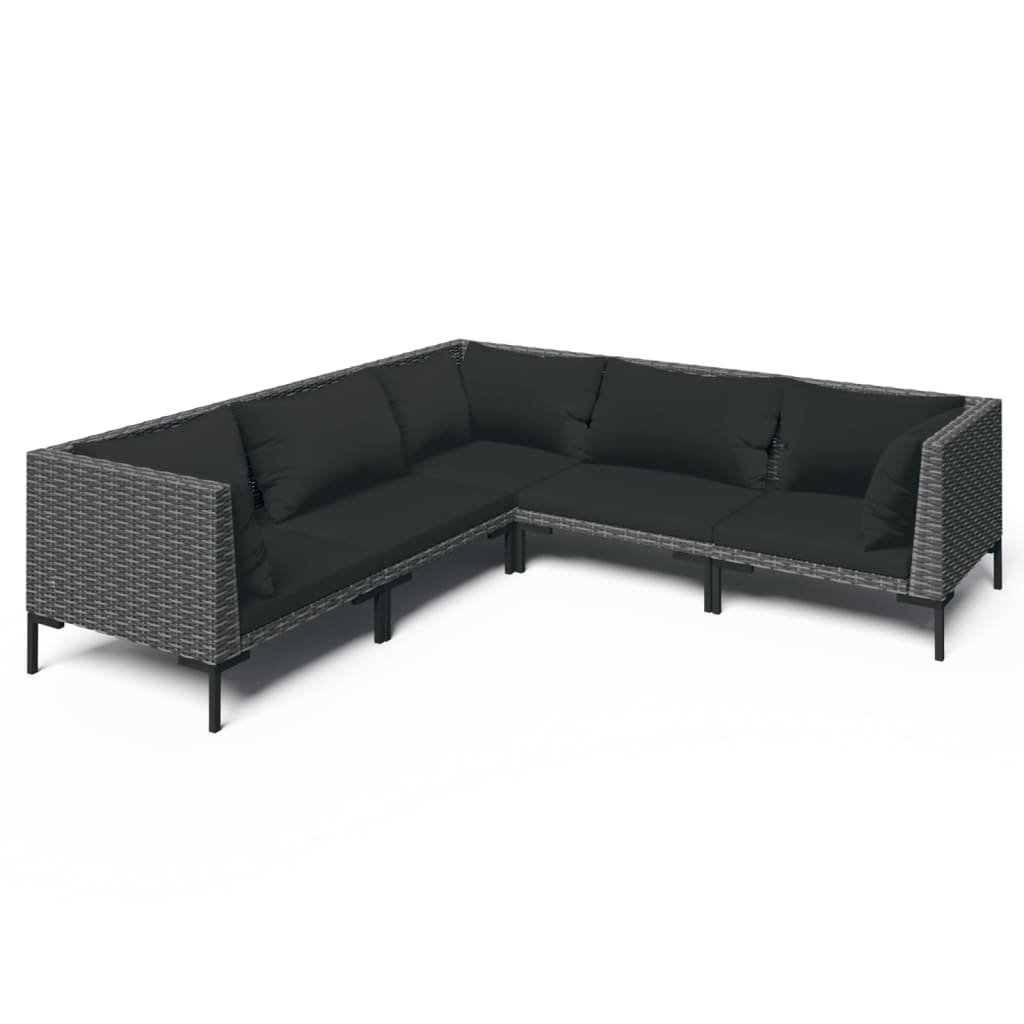 Garden Lounge Set Dark Grey