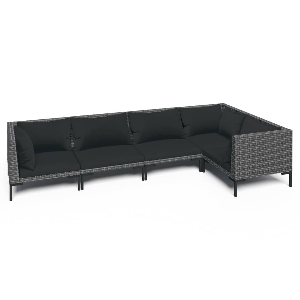 Garden Lounge Set Dark Grey