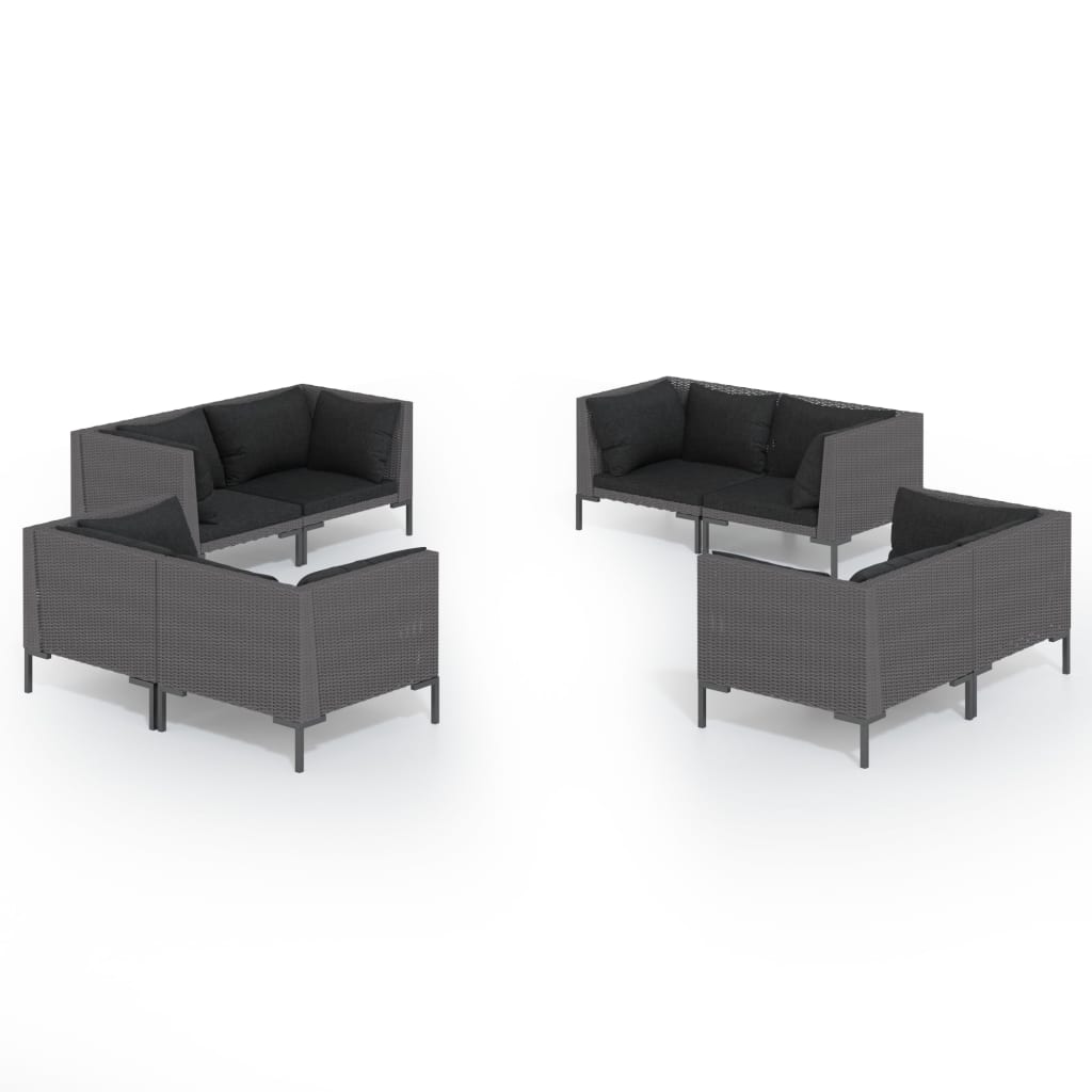 Garden Lounge Set Dark Grey