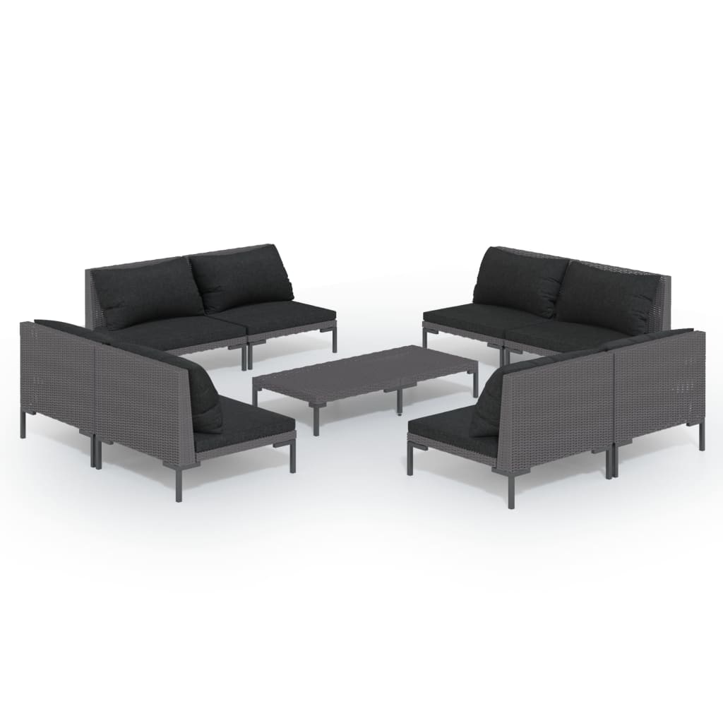 Garden Lounge Set Dark grey