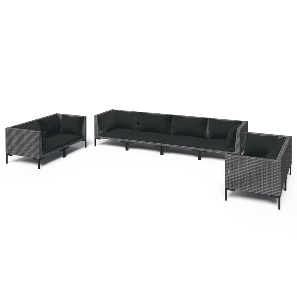 Garden Lounge Set Dark Grey