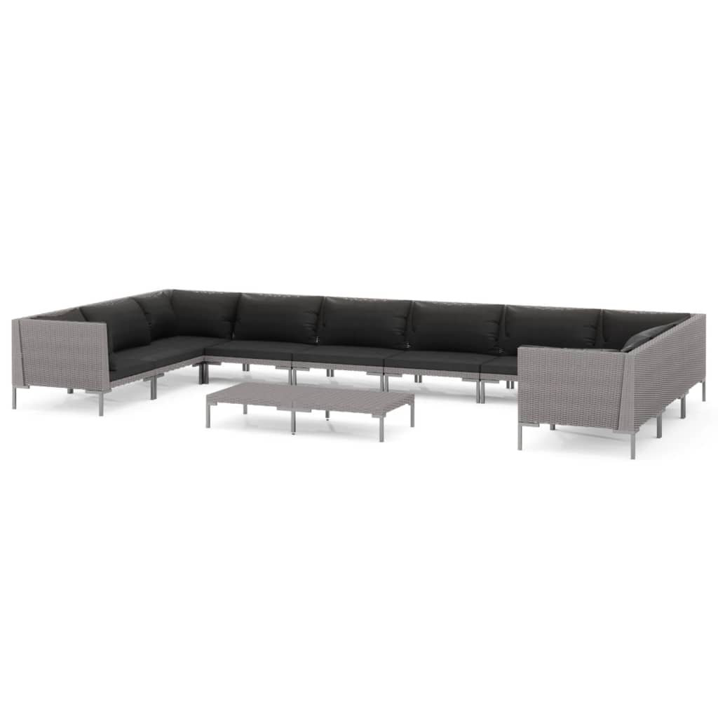 Garden Lounge Set Dark Grey