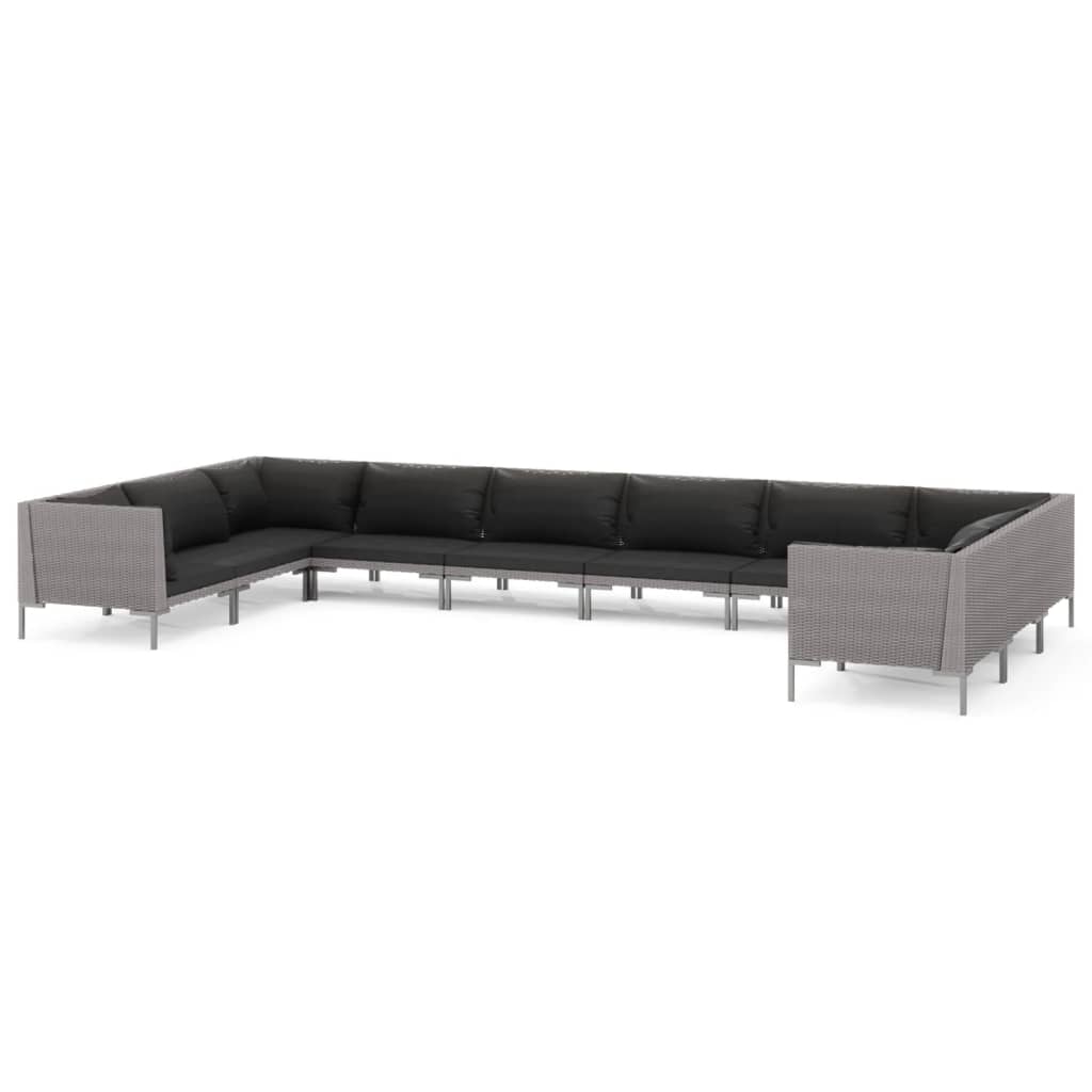Garden Lounge Set Dark Grey
