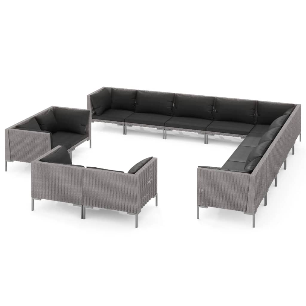 Garden Lounge Set Dark Grey