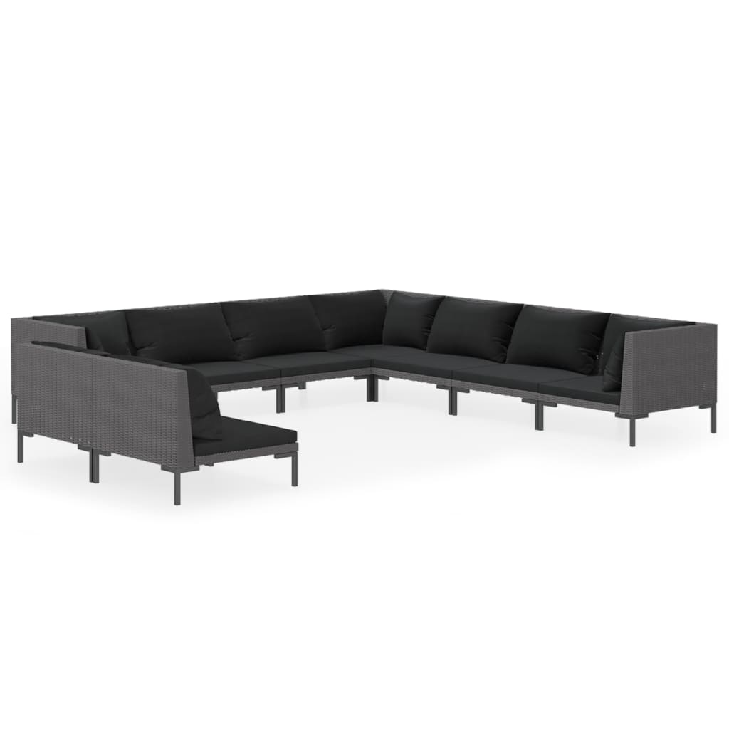 Garden Lounge Set Dark Grey