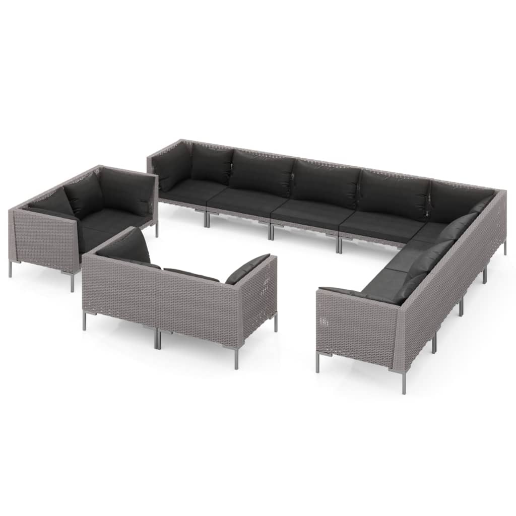 Garden Lounge Set Dark grey