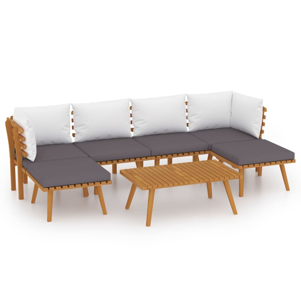 Garden Lounge Set Dark grey, White