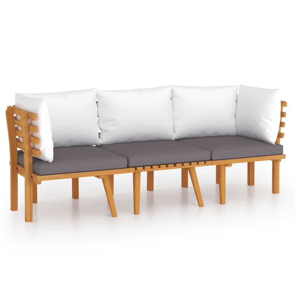 Garden Lounge Set Dark grey, white
