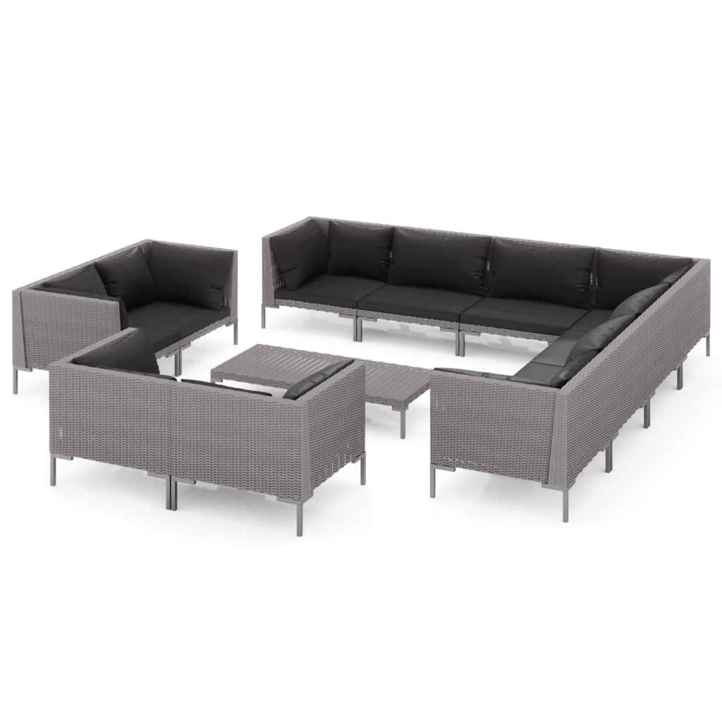 Garden Lounge Set Dark Grey