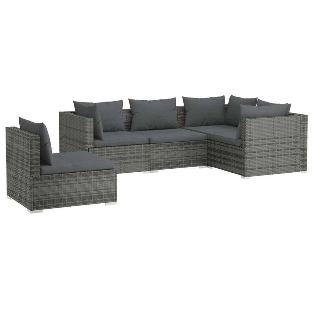 Garden Lounge Set Gray