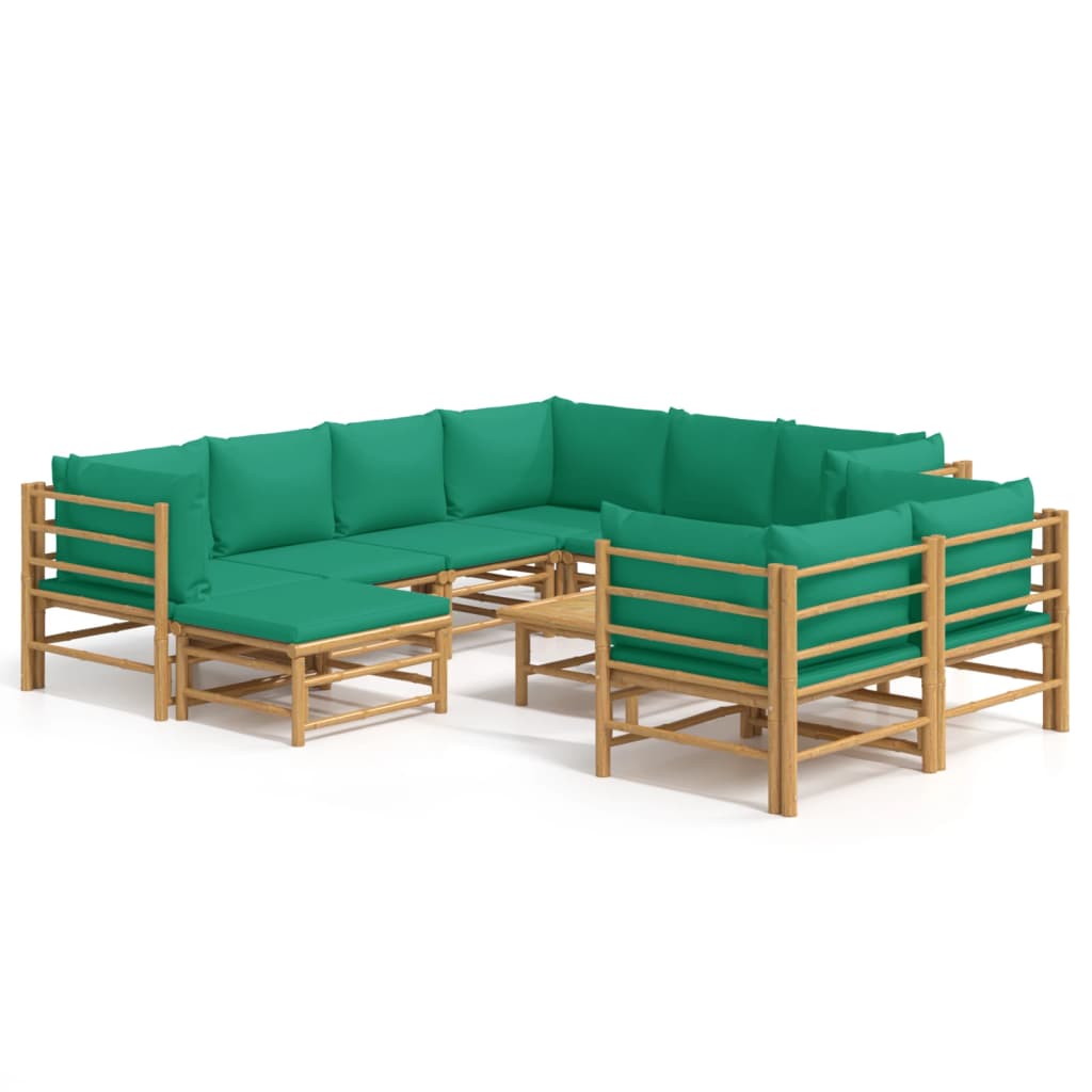 Garden Lounge Set Green Bamboo Large Modular Garden Lounge Set