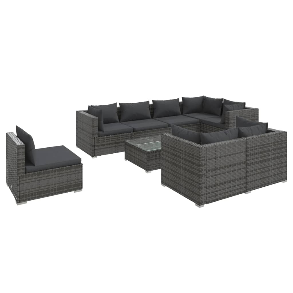 Garden Lounge Set Grey and Anthracite