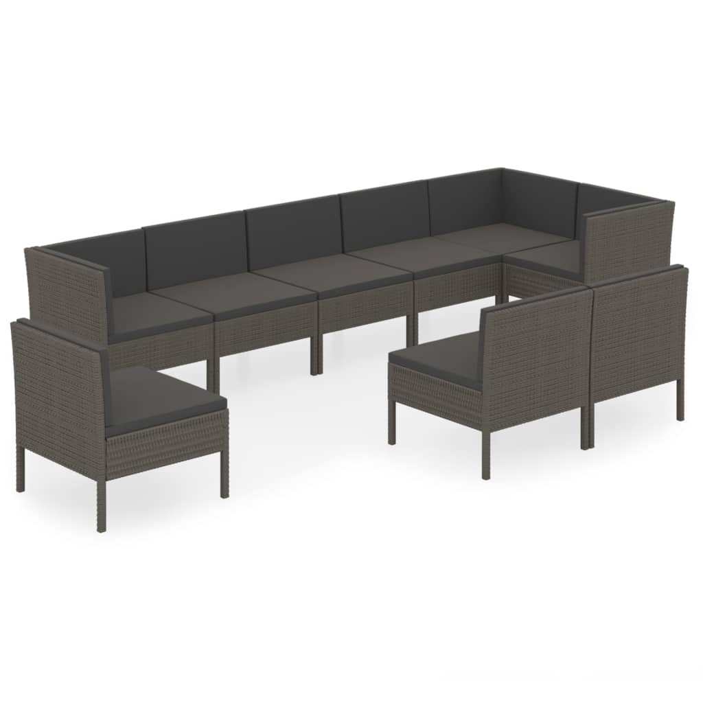 Garden Lounge Set Grey, Anthracite