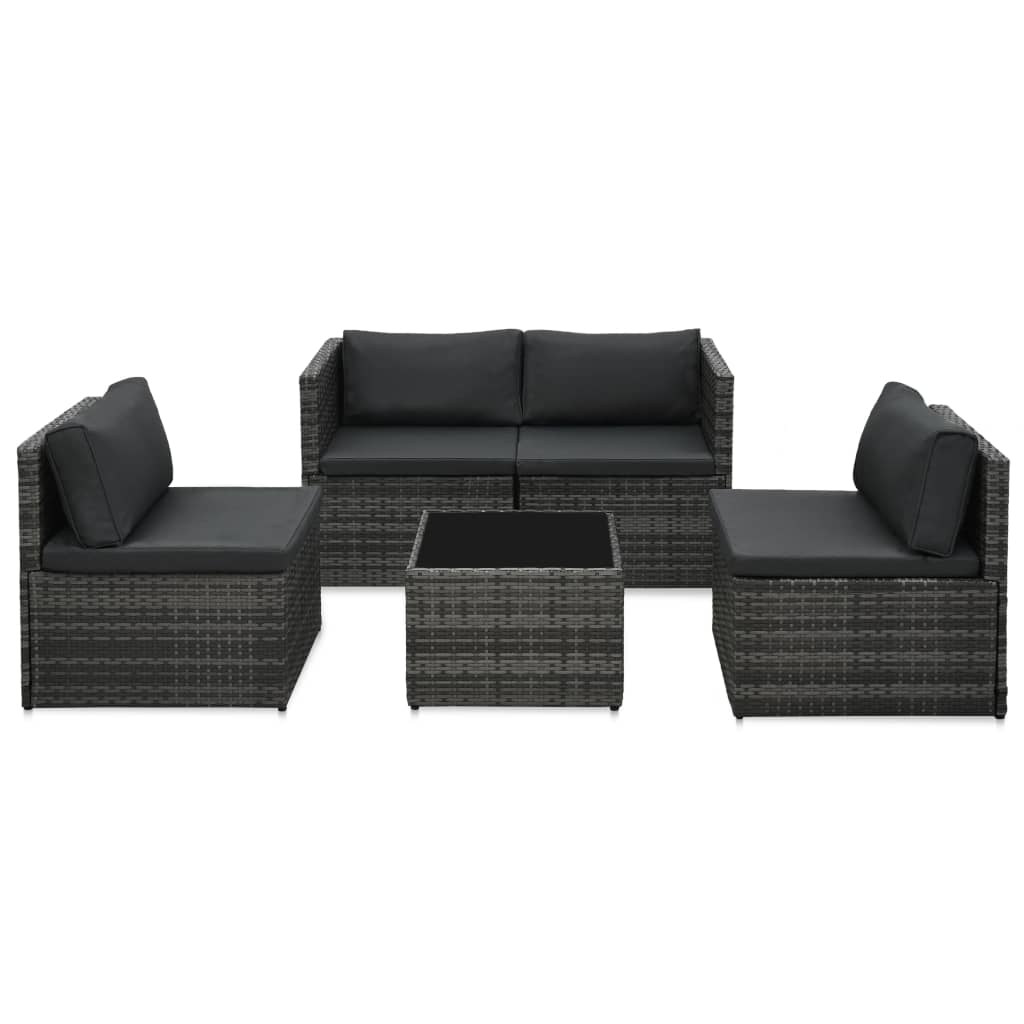 Garden Lounge Set Grey, Anthracite, Black