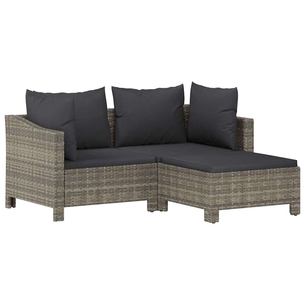 Garden Lounge Set Grey, Dark grey