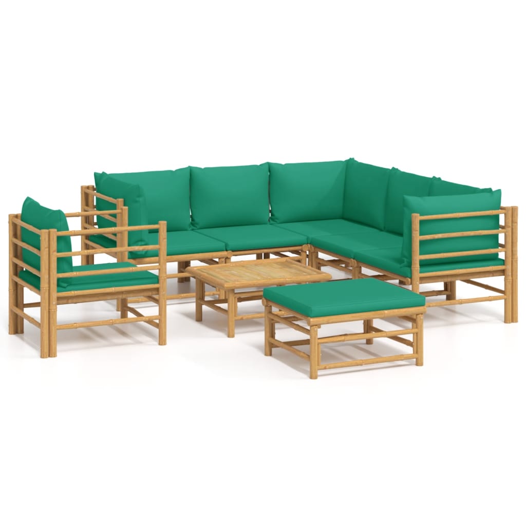 Garden Lounge Set Natural Bamboo Modular Garden Lounge Set