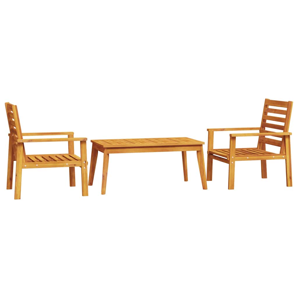 Garden Lounge Set Natural Wood Solid acacia wood Medium Durable