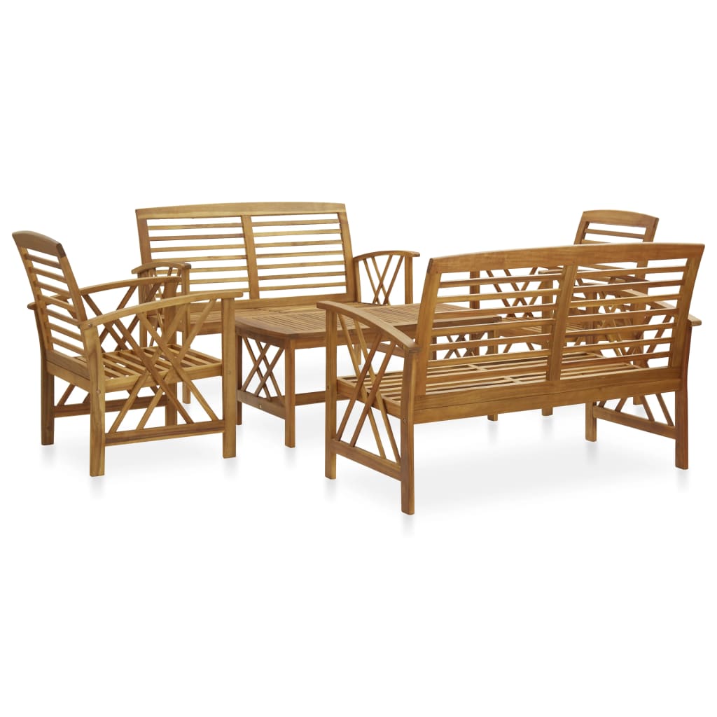 Garden Lounge Set Natural wood Solid Acacia wood Seats Plenty