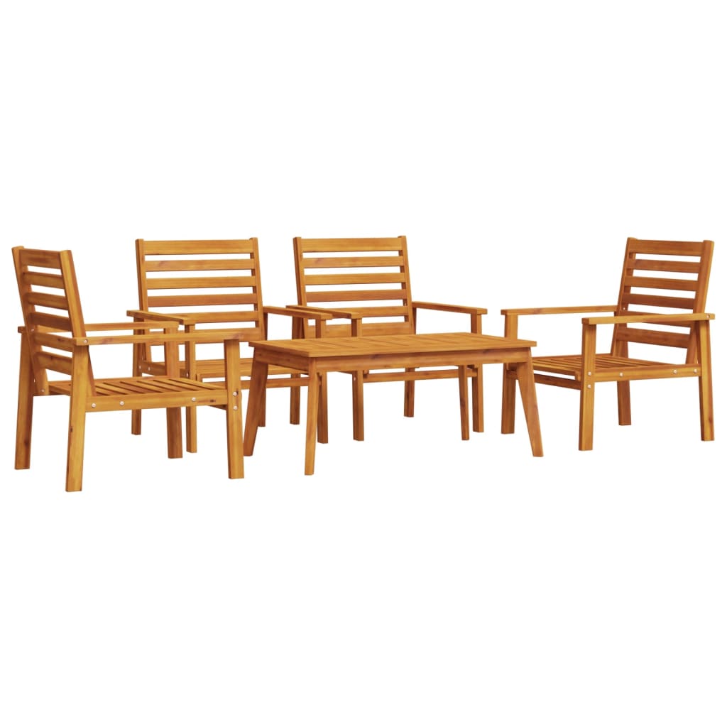 Garden Lounge Set Natural Wood Solid Acacia wood Standard Durable