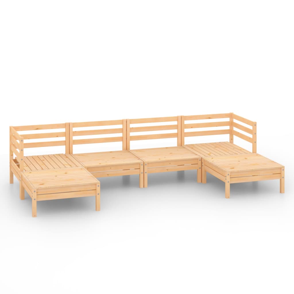 Garden Lounge Set Natural wood Solid pine wood Large Modular
