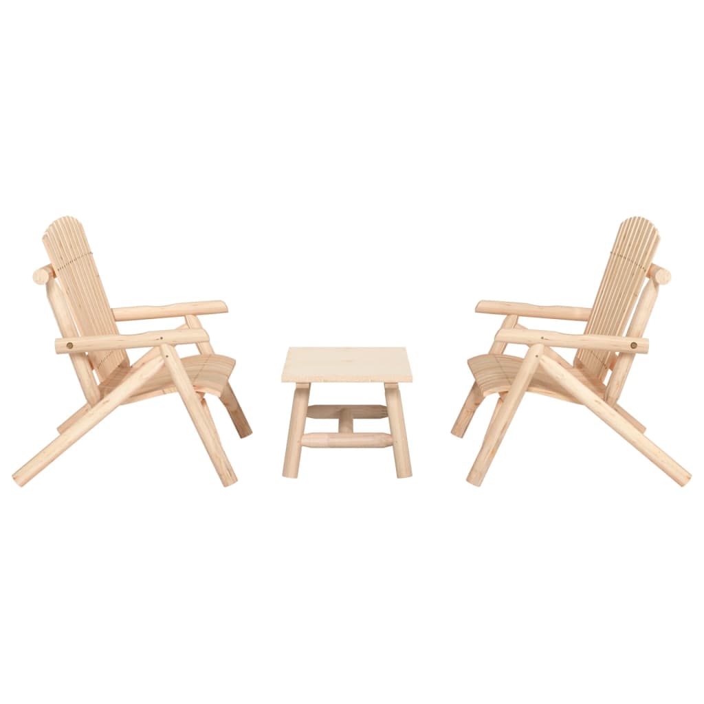 Garden Lounge Set Natural wood Solid spruce wood Durable