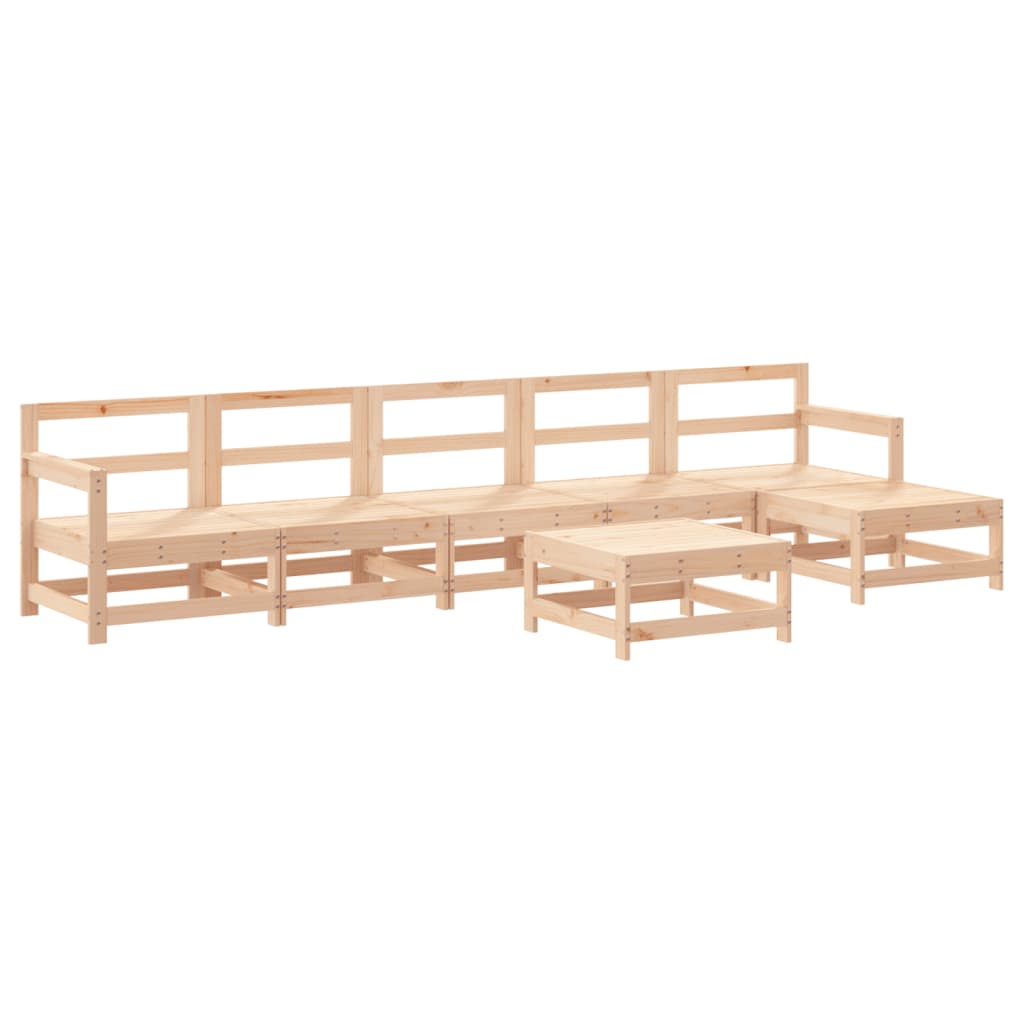 Garden Lounge Set Pine Solid Pine Wood Large Modular