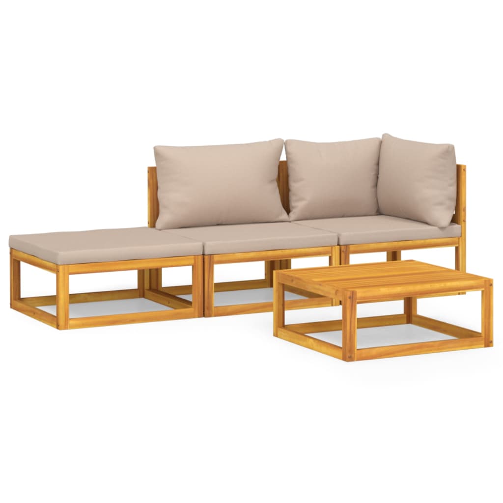 Garden Lounge Set Taupe