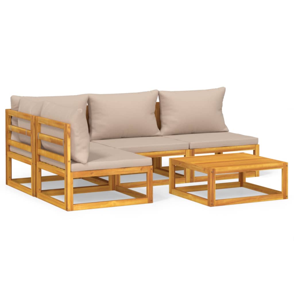 Garden Lounge Set Taupe