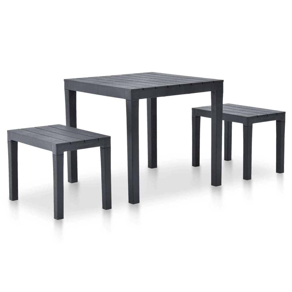 Garden Set Anthracite Plastic Medium Durable Garden Set