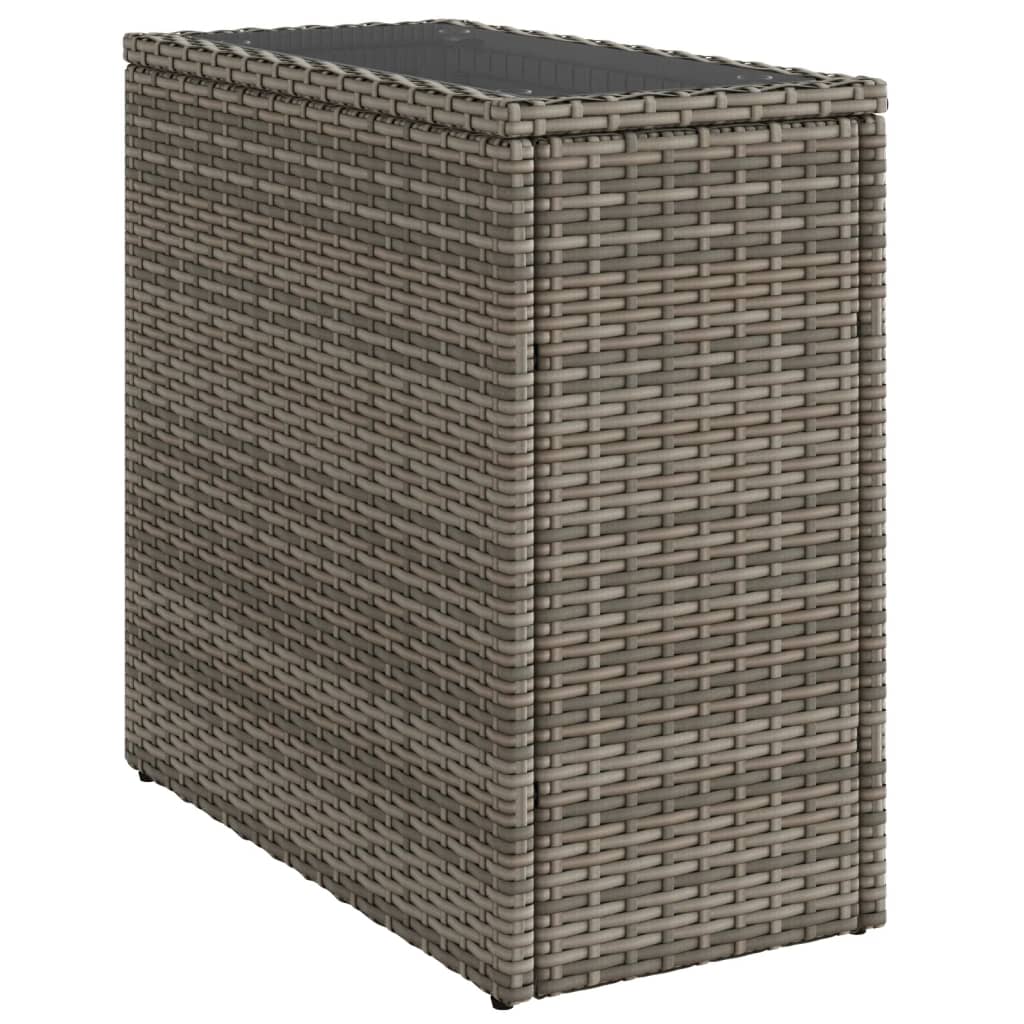 Garden Side Table Grey and black