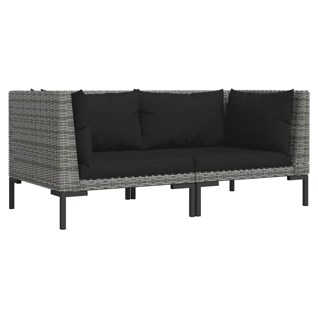 Garden Sofa Dark Grey, Black