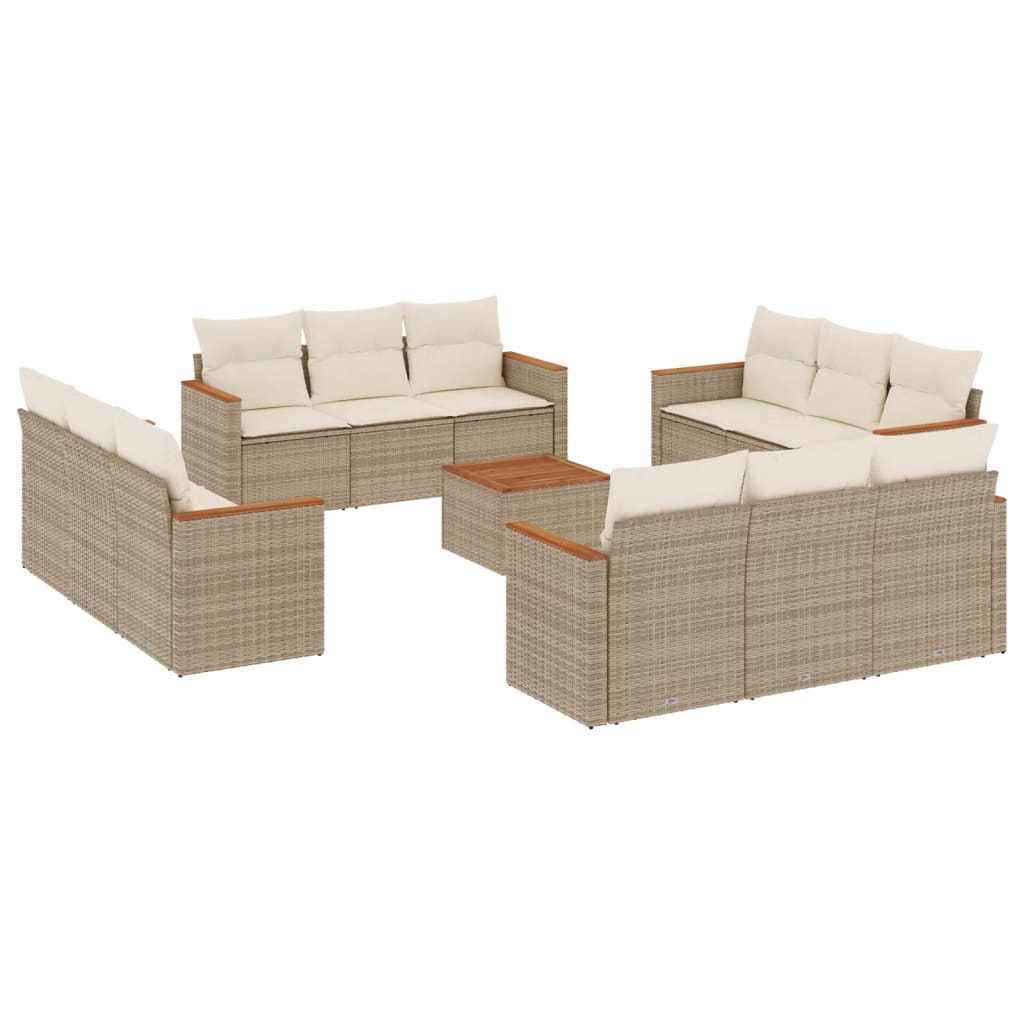 Garden Sofa Set Beige, Cream