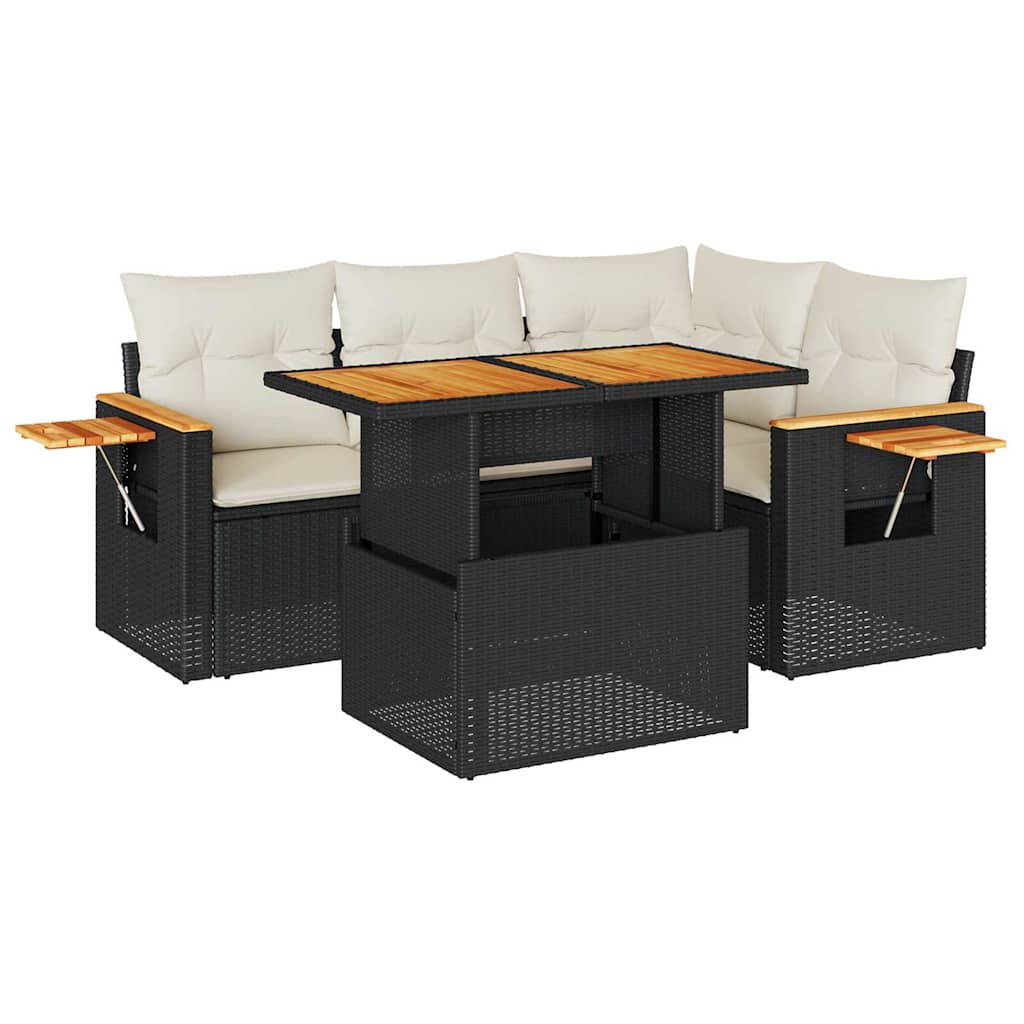 Garden Sofa Set Black