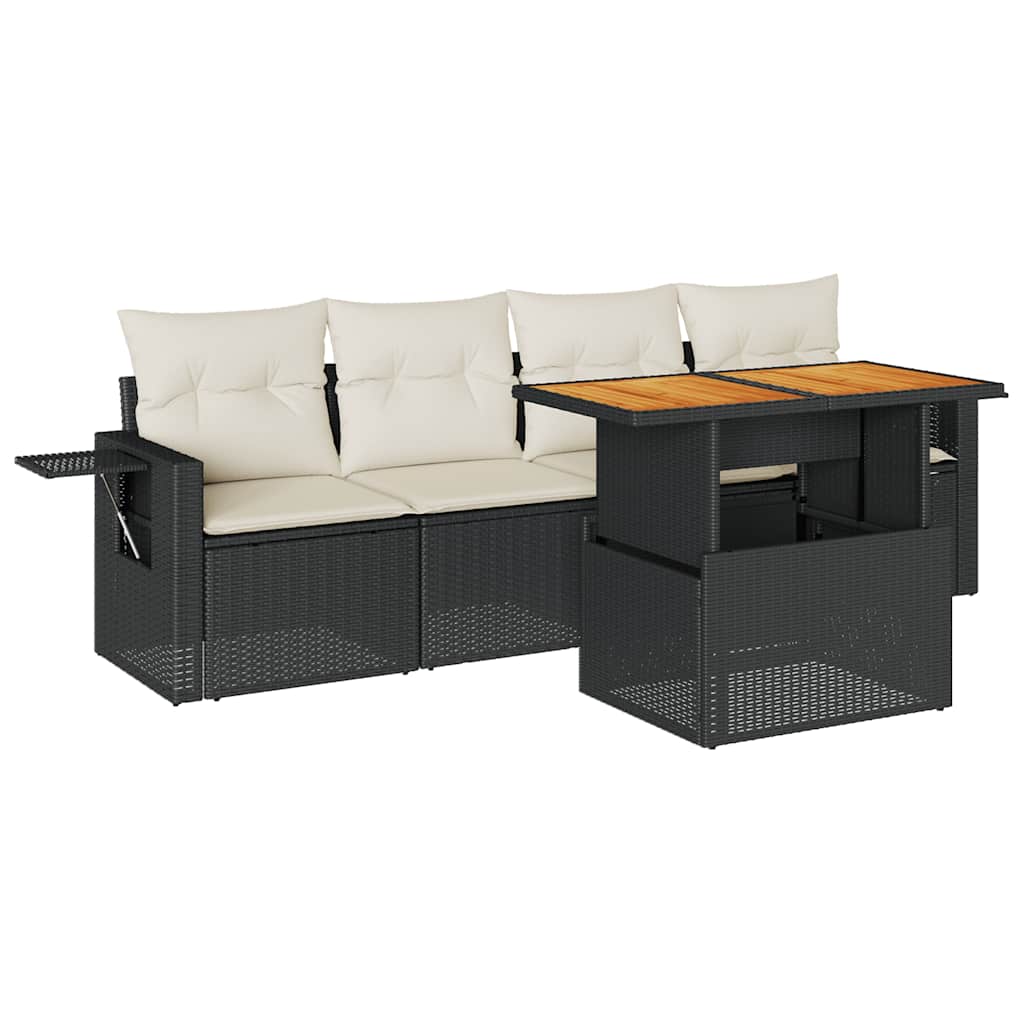 Garden Sofa Set Black
