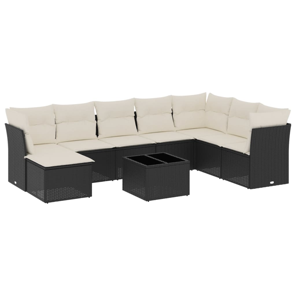 Garden Sofa Set Black