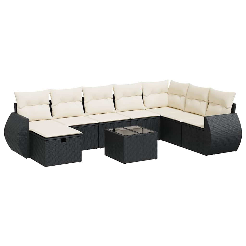 Garden Sofa Set Black