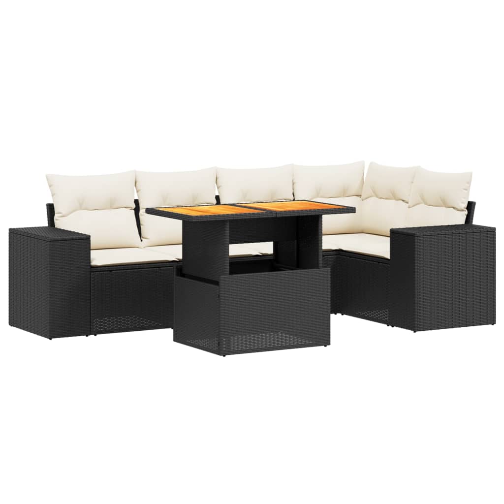 Garden Sofa Set Black