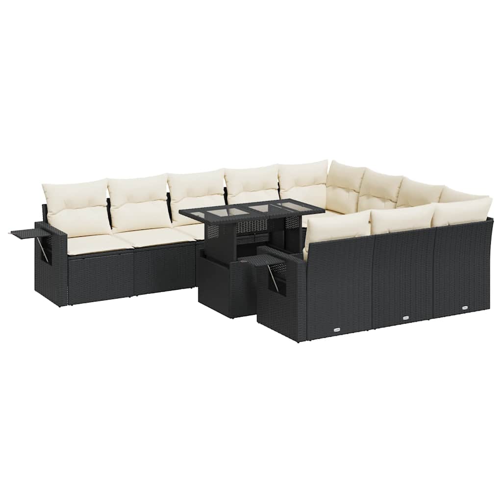 Garden Sofa Set Black