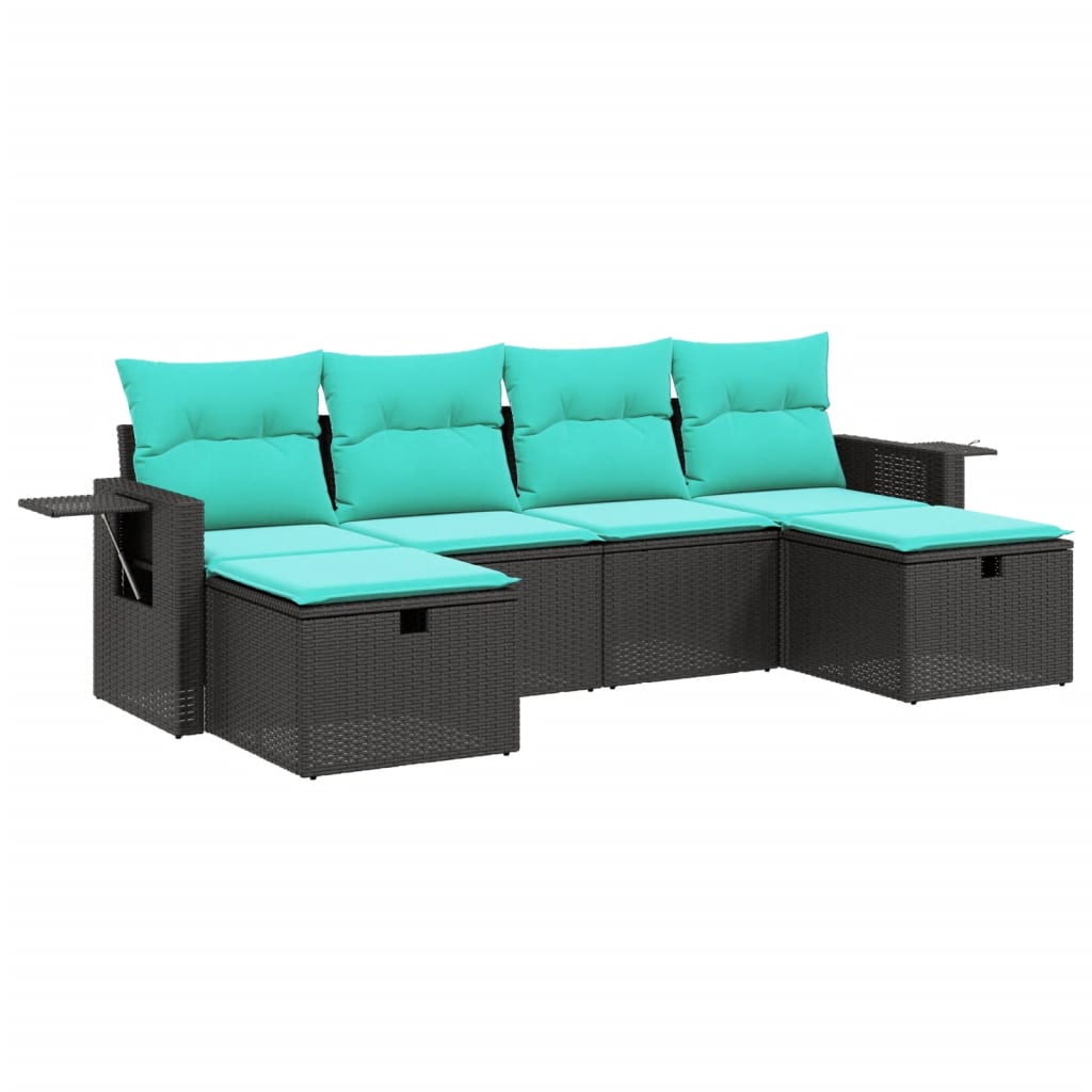 Garden Sofa Set Black