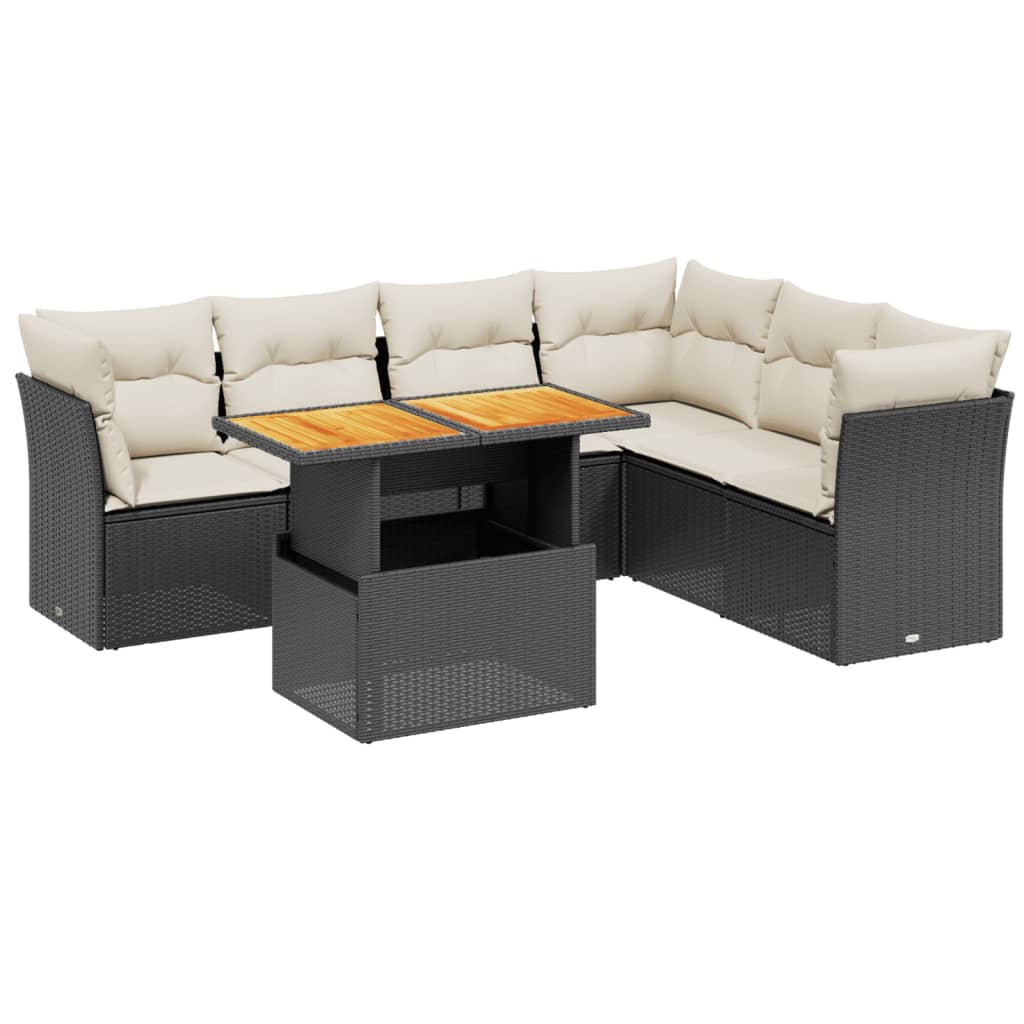 Garden Sofa Set Black