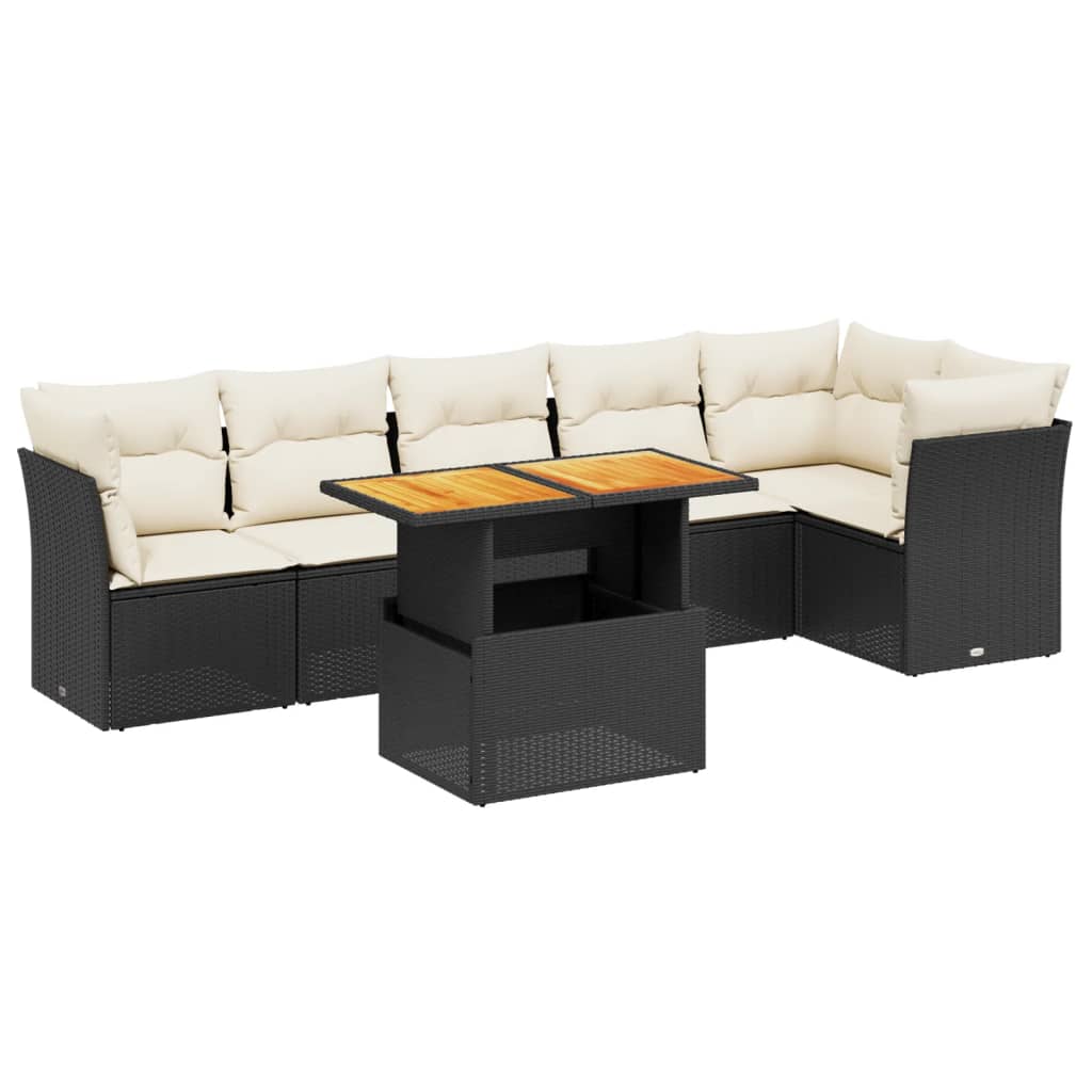 Garden Sofa Set Black