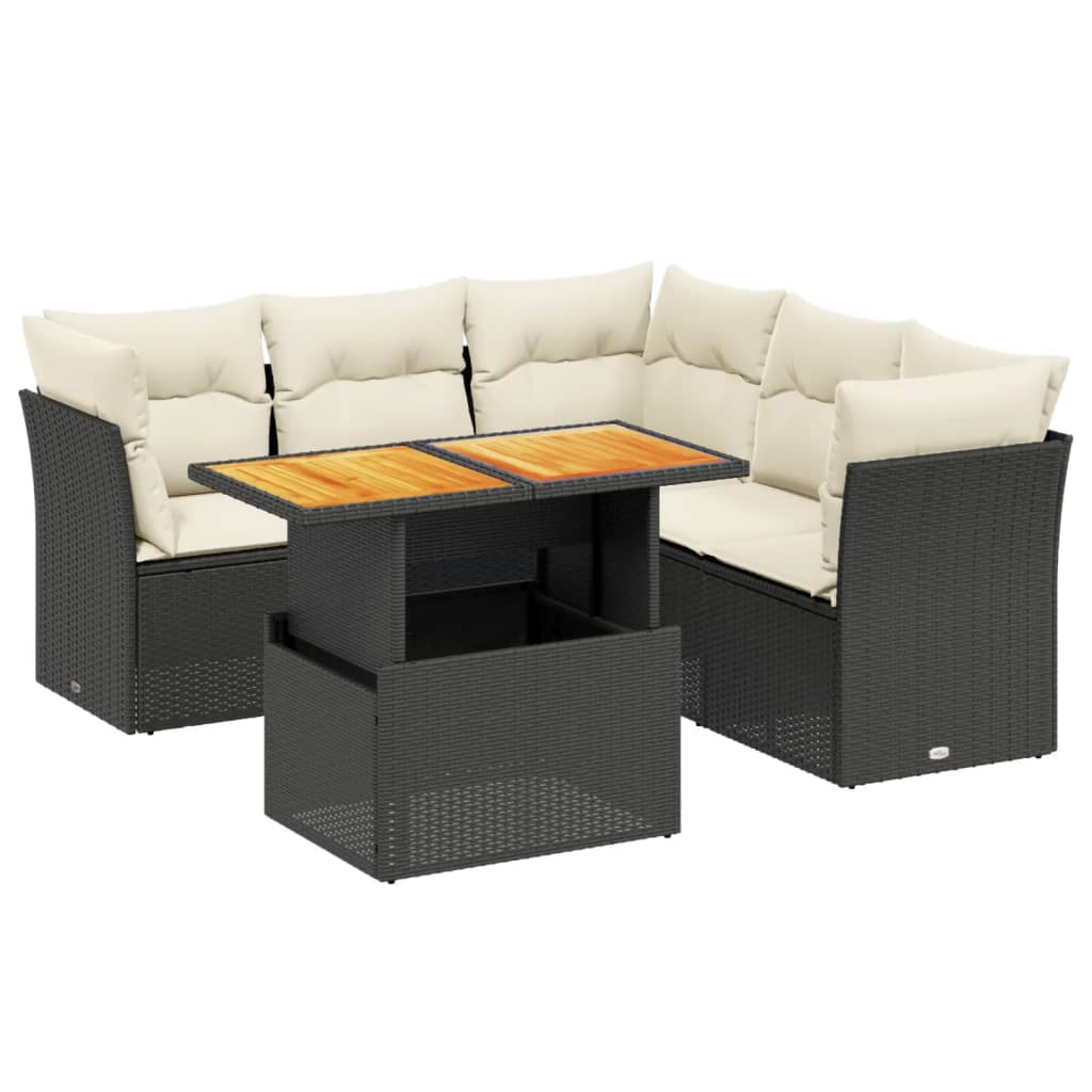 Garden Sofa Set Black