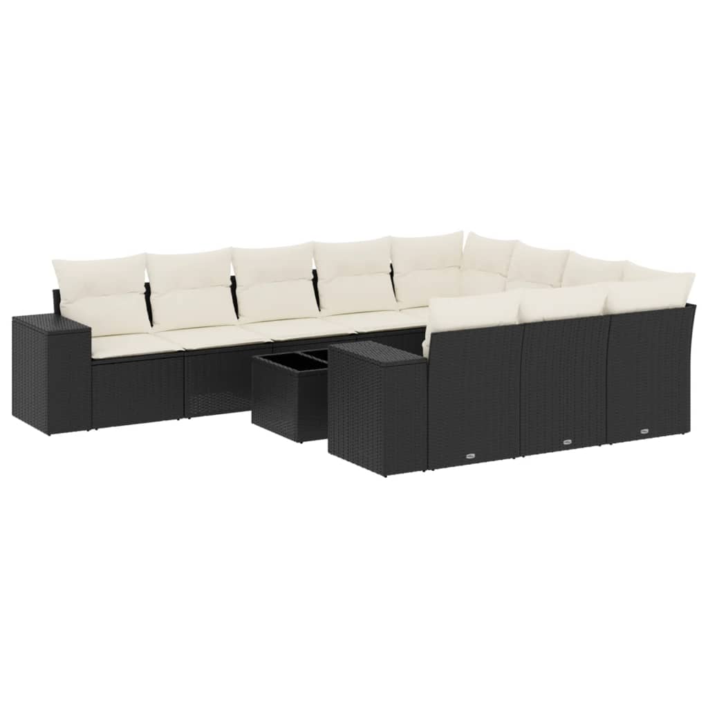 Garden Sofa Set Black