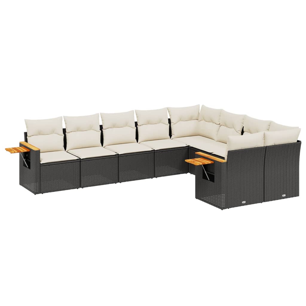Garden Sofa Set Black