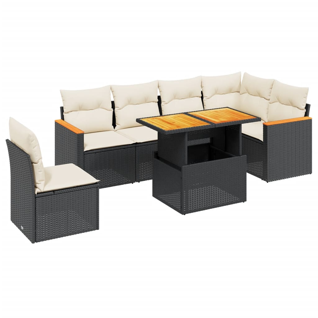 Garden Sofa Set Black